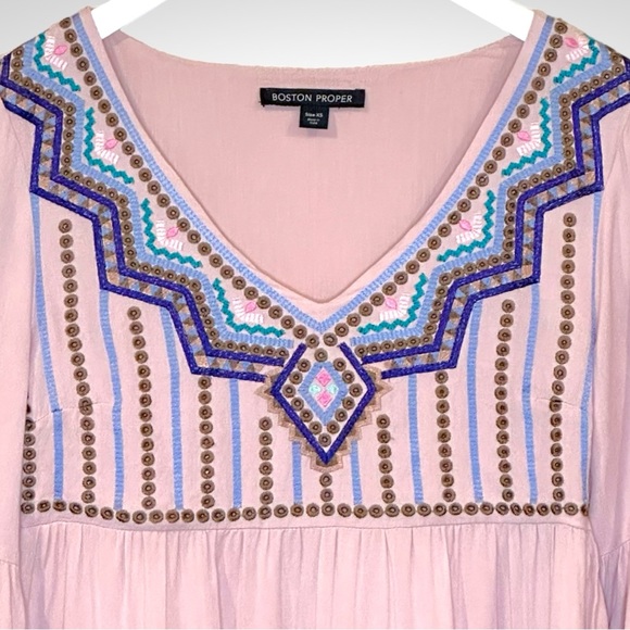 Boston Proper Embroidered Top - Picture 4 of 14